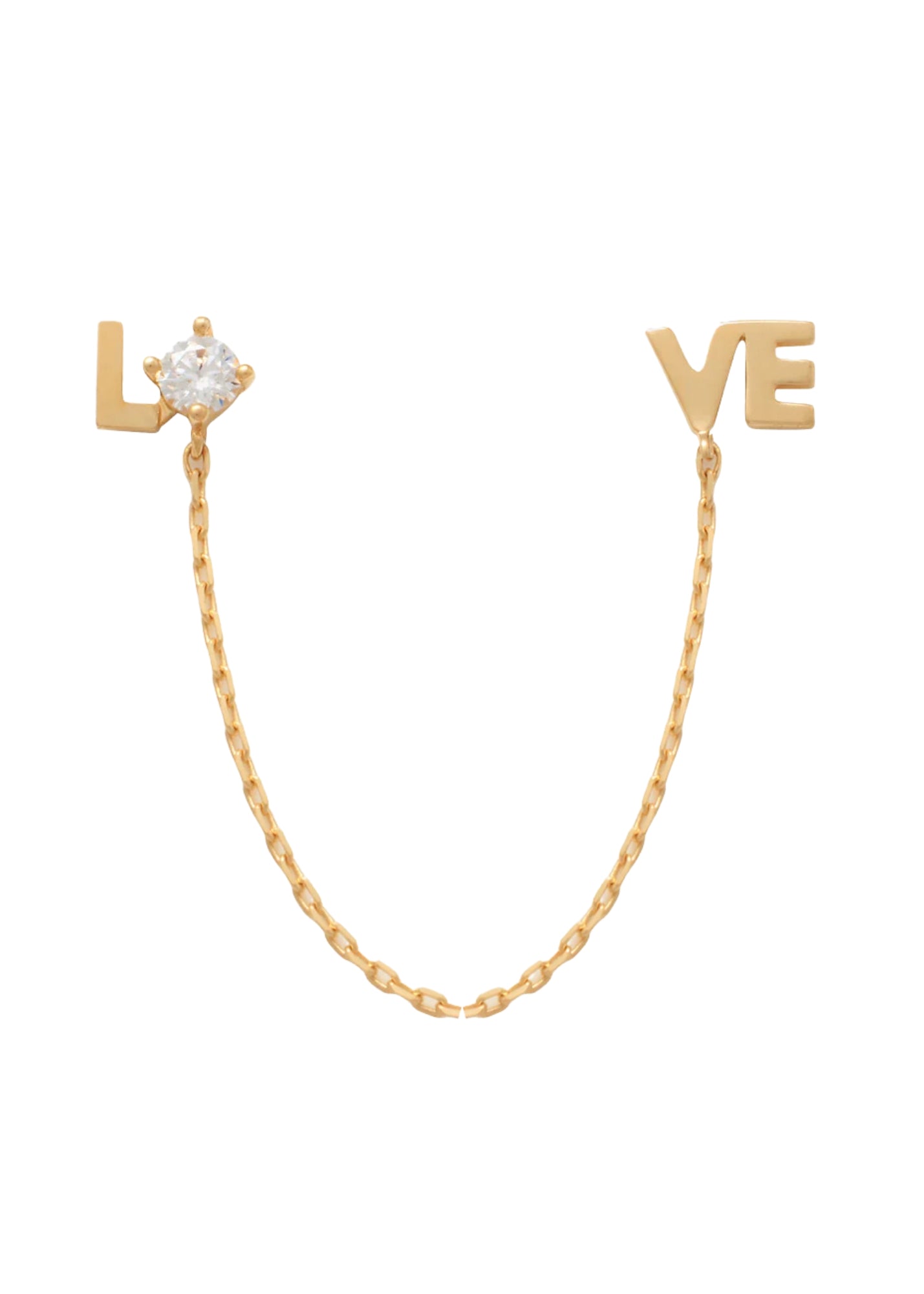FINE JEWELRY | LO-VE STUD WITH CHAIN