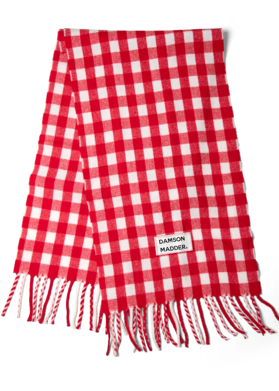 DAMSON MADDER GINGHAM SCARF