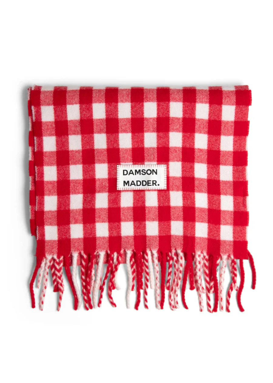 DAMSON MADDER GINGHAM SCARF