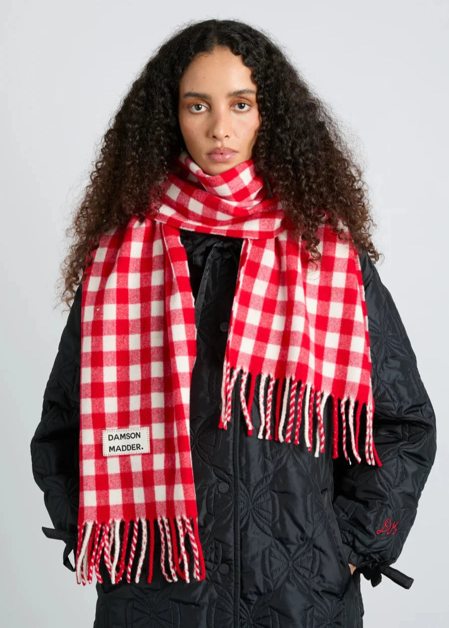 DAMSON MADDER GINGHAM SCARF