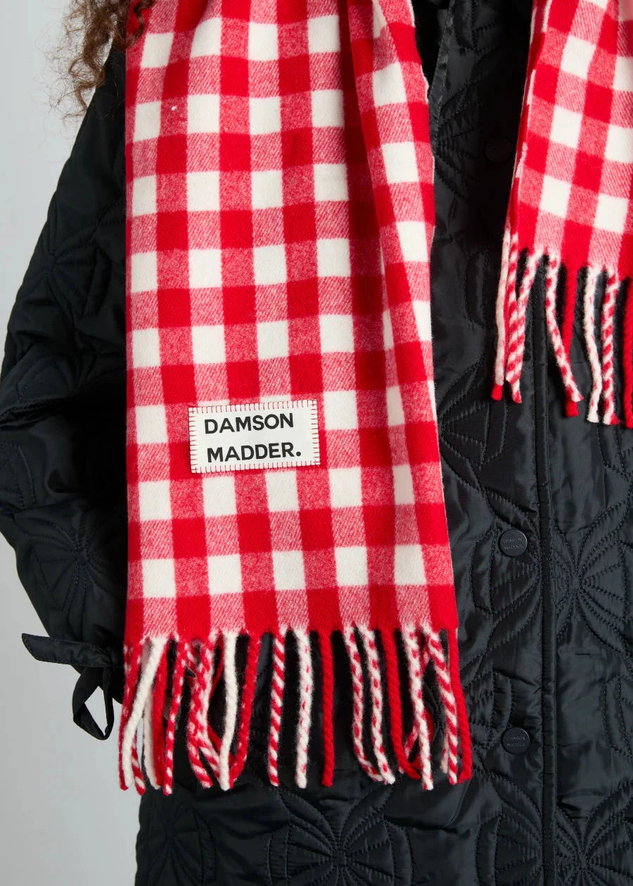 DAMSON MADDER GINGHAM SCARF