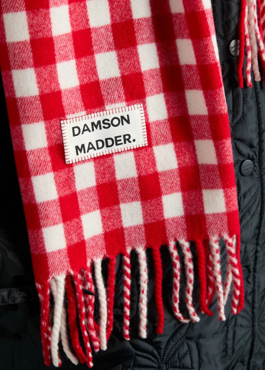 DAMSON MADDER GINGHAM SCARF