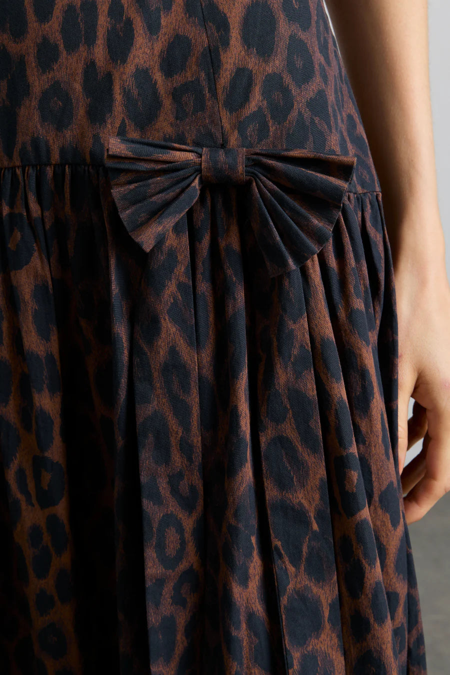 PERSEPHONE LEOPARD MIDI DRESS