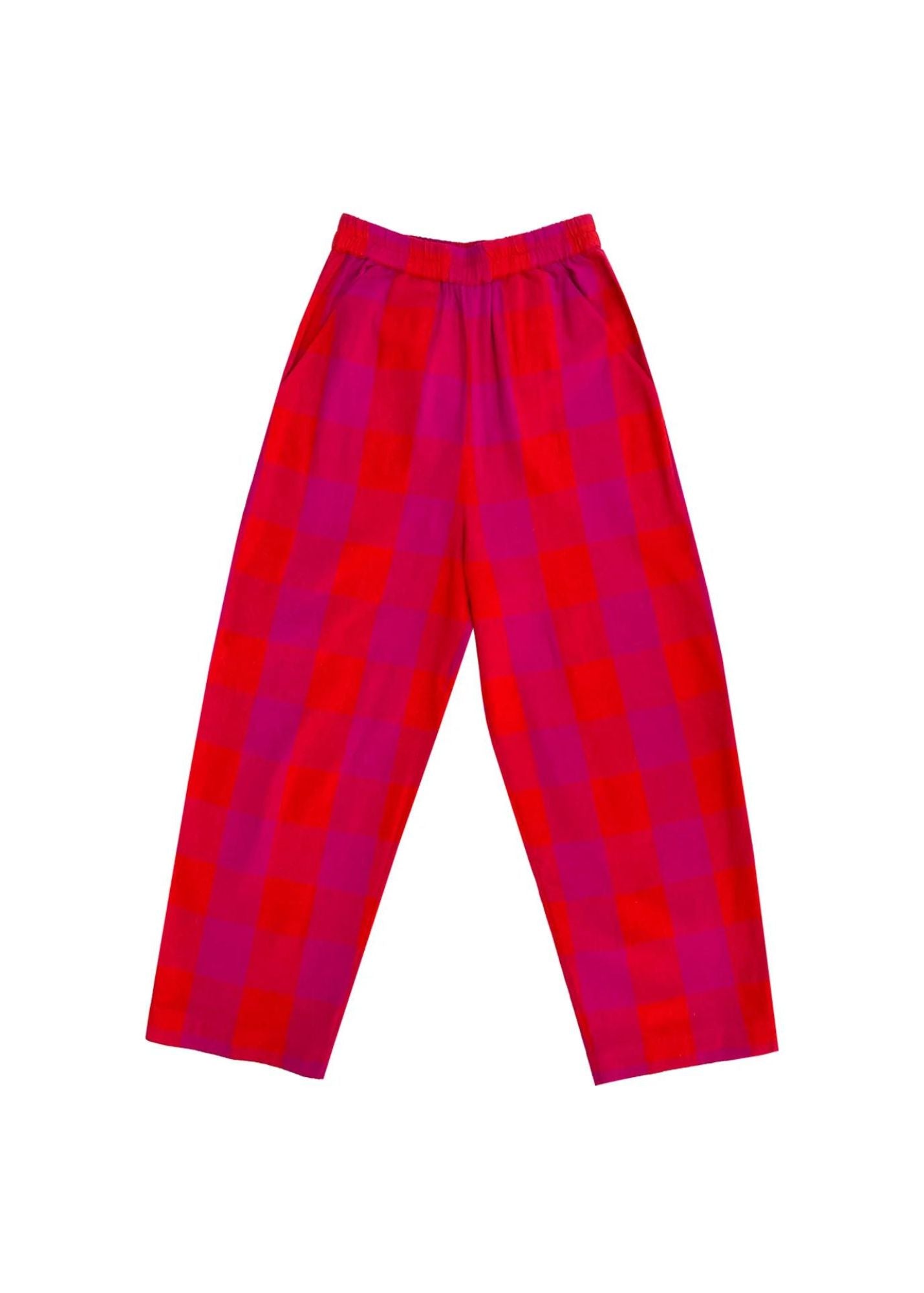 ALI GOLDEN PLAID ELASTIC PANT