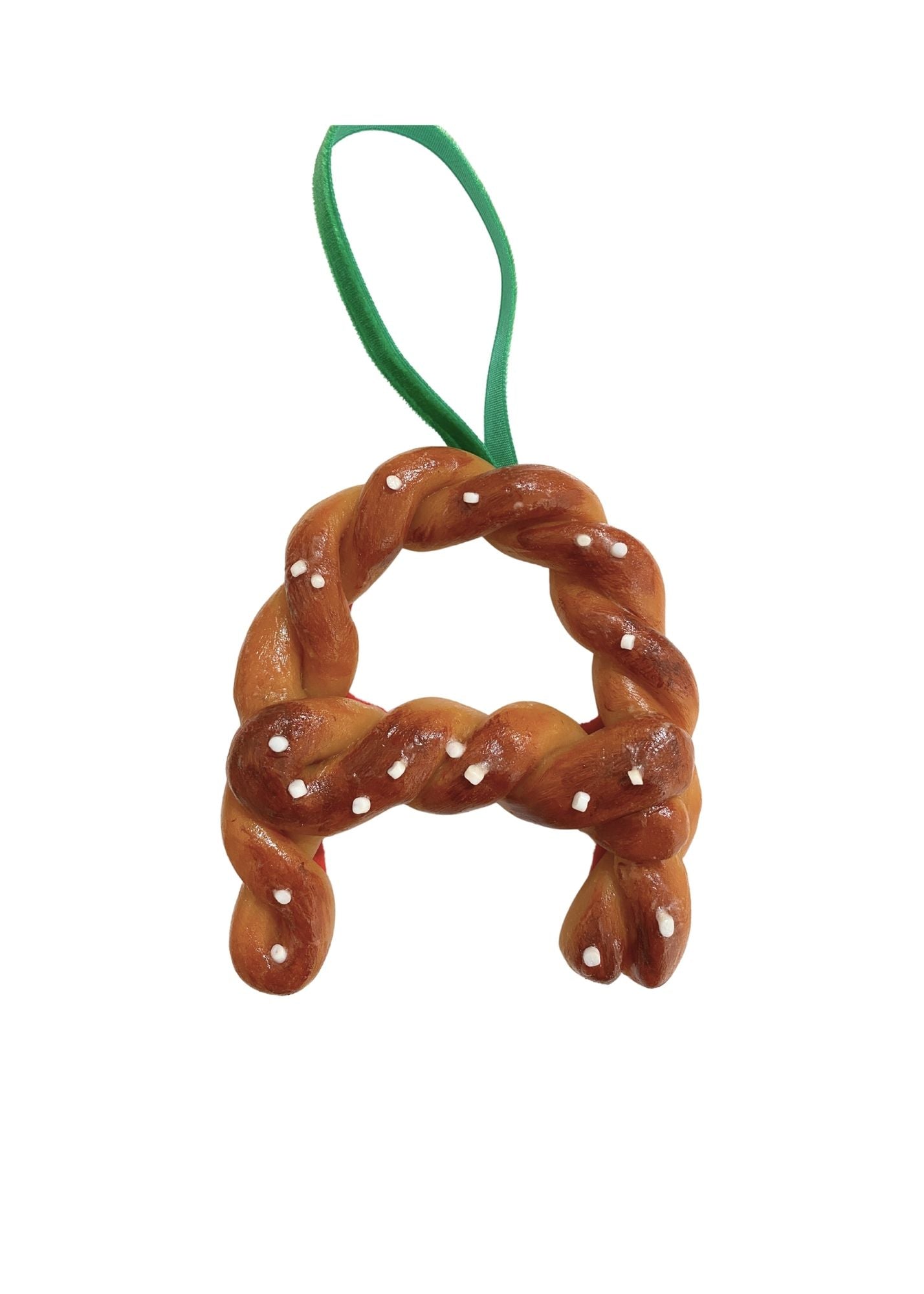 HOT PRETZEL INITIAL ORNAMENTS