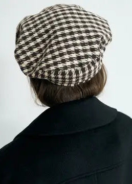 HOUNDSTOOTH BERET