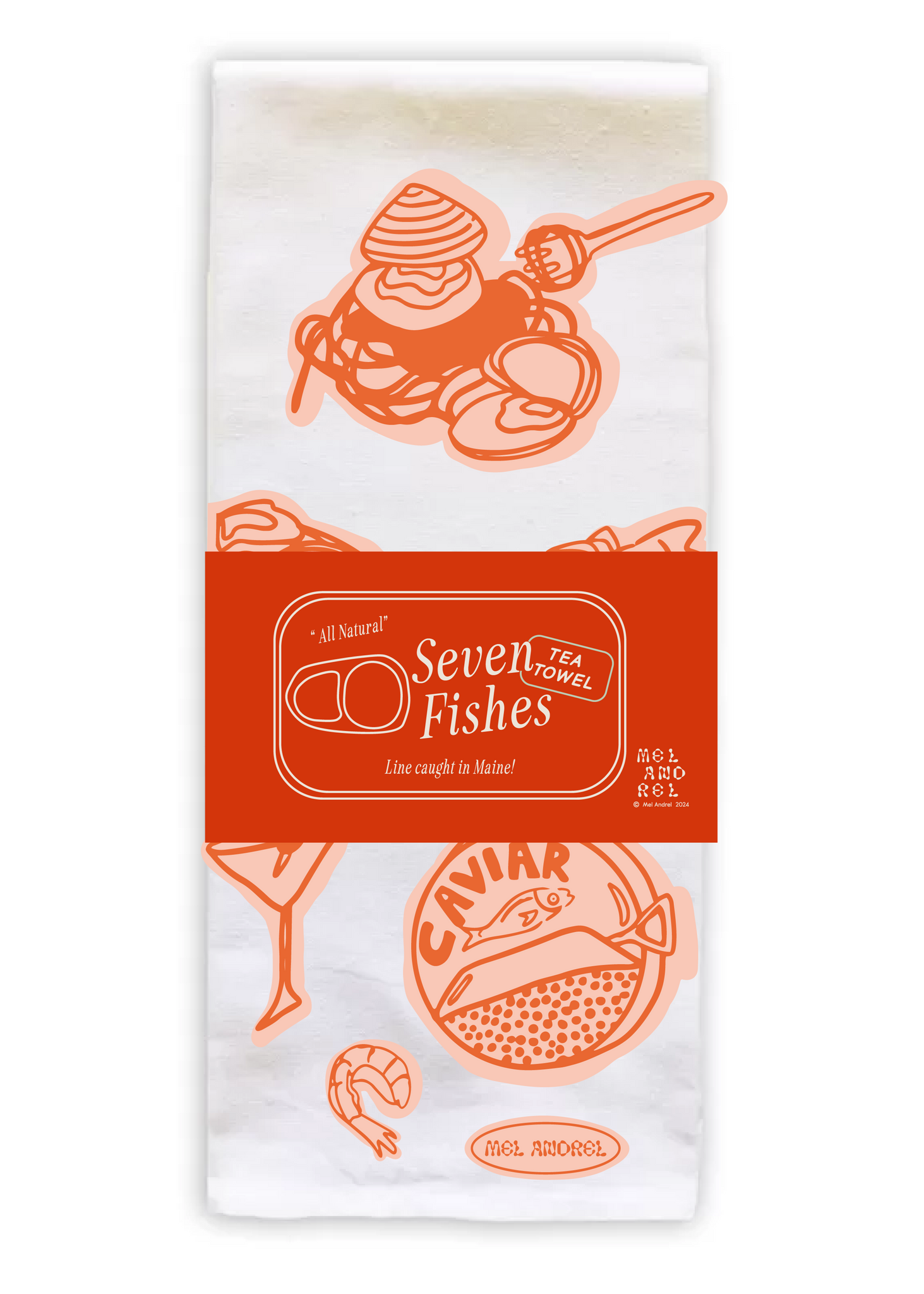 SEVEN FISHES TEA TOWEL