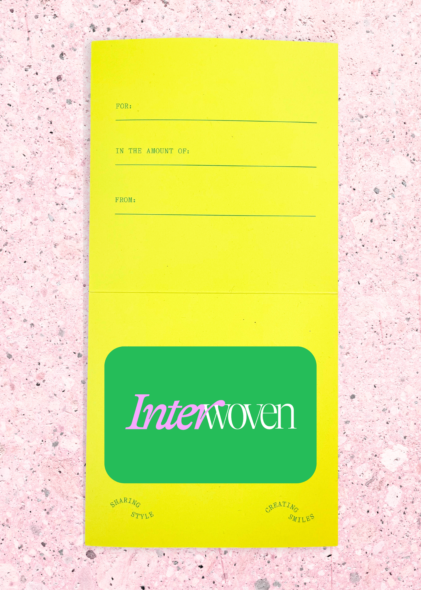 INTERWOVEN PHYSICAL GIFT CARD