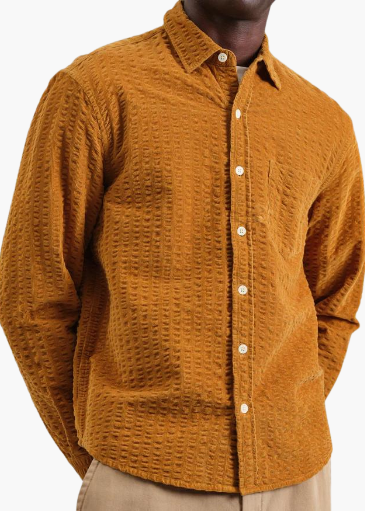 WAX LONDON SHELLY SEERSUCKER CORD SHIRT