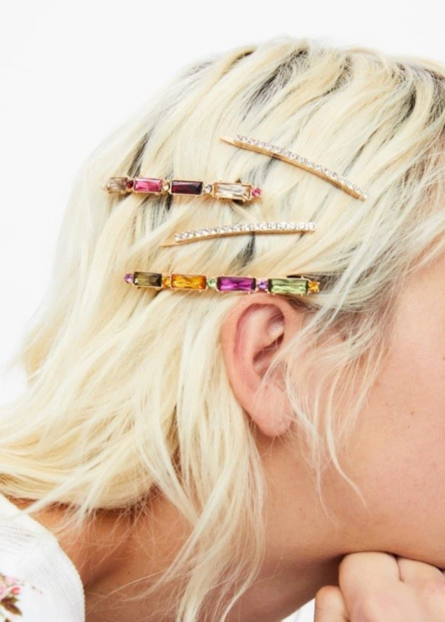 SHELLY CRYSTAL HAIR PIN SET