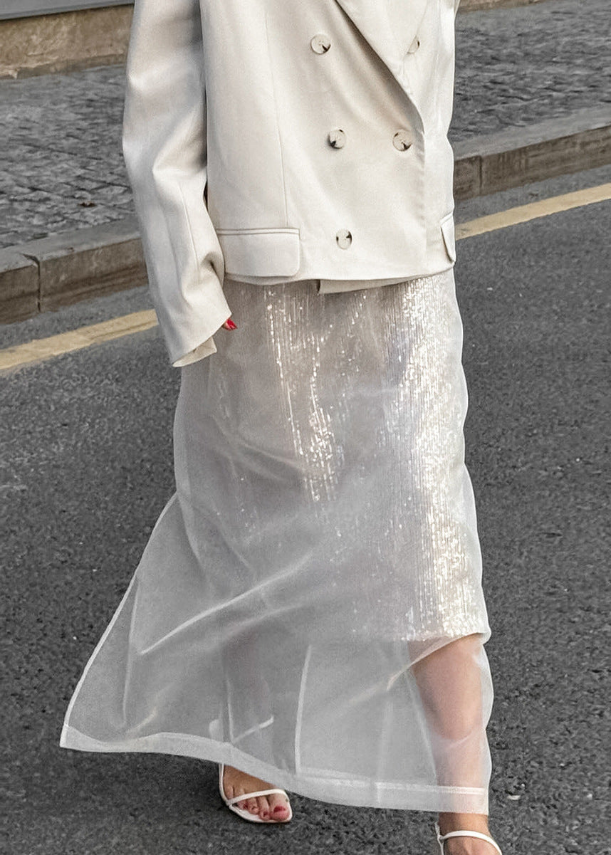 AS SHEER AS POSSIBLE MIDI-SKIRT