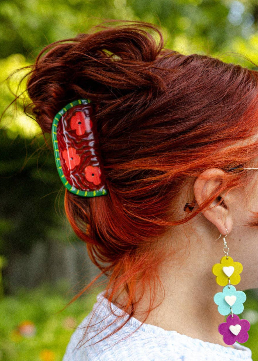 PALESTINE LIBERATION WATERMELON HAIR CLAW