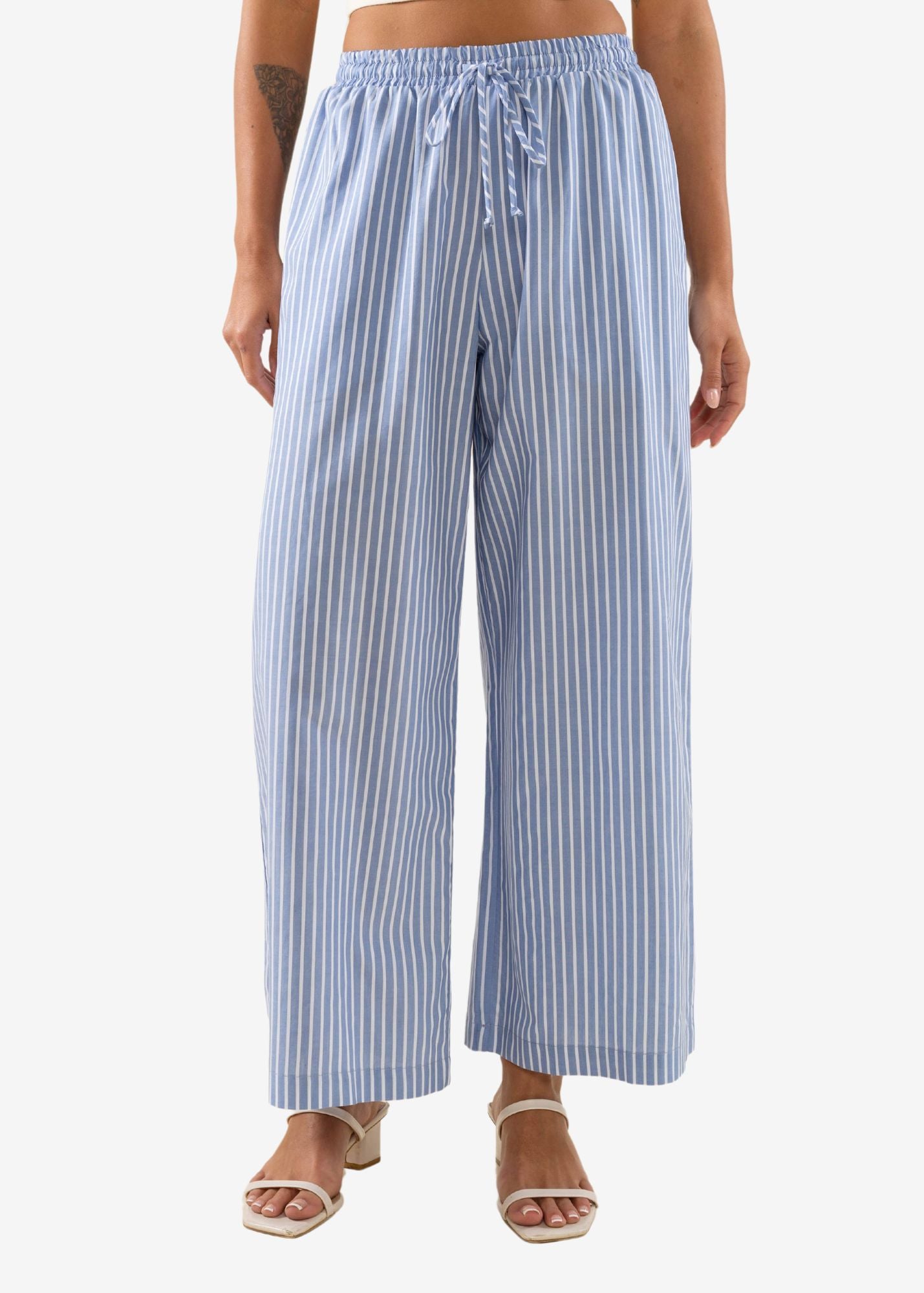 SARI STRIPPED CULOTTE PANT