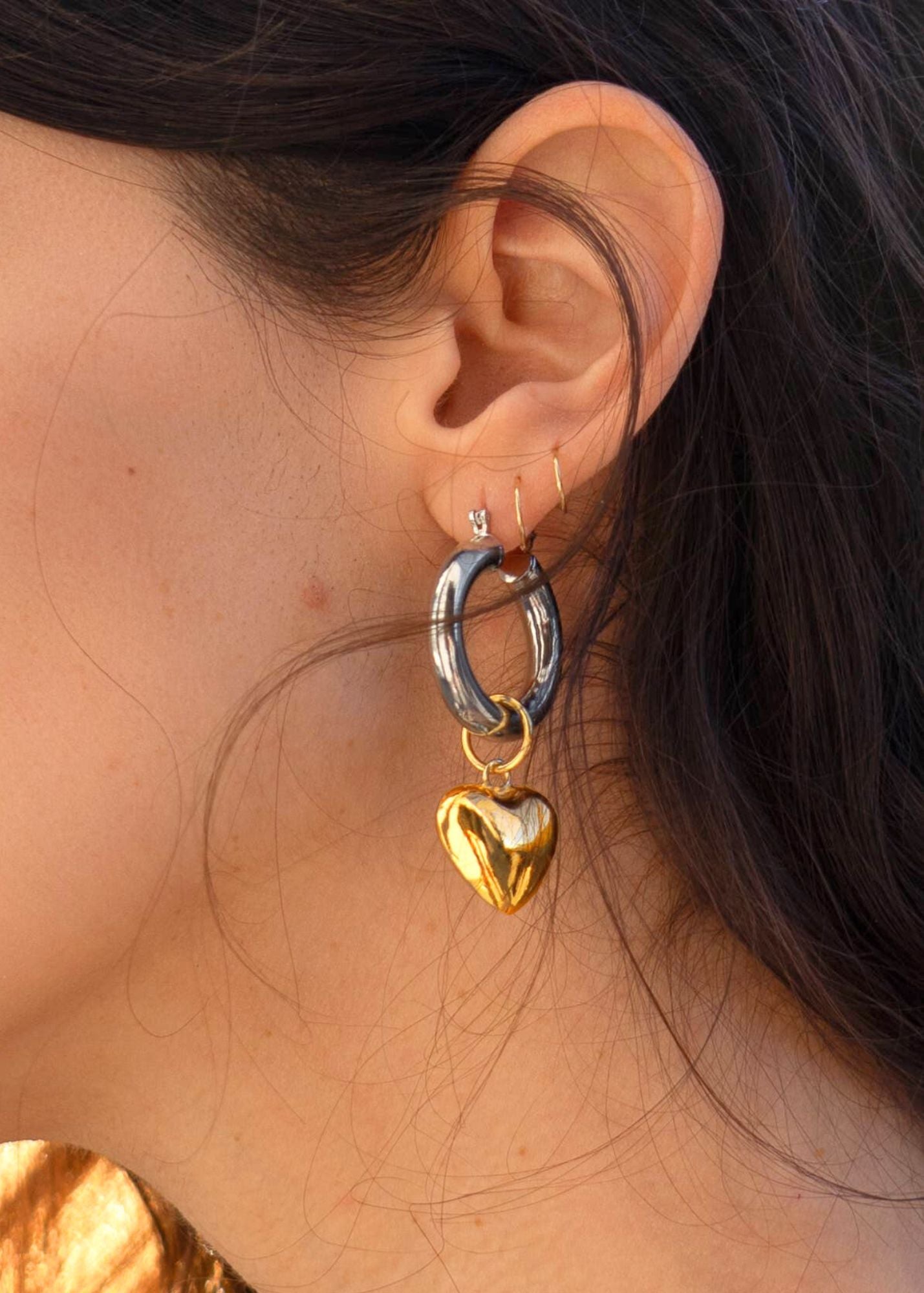 TAKE MY HEART HOOP EARRINGS