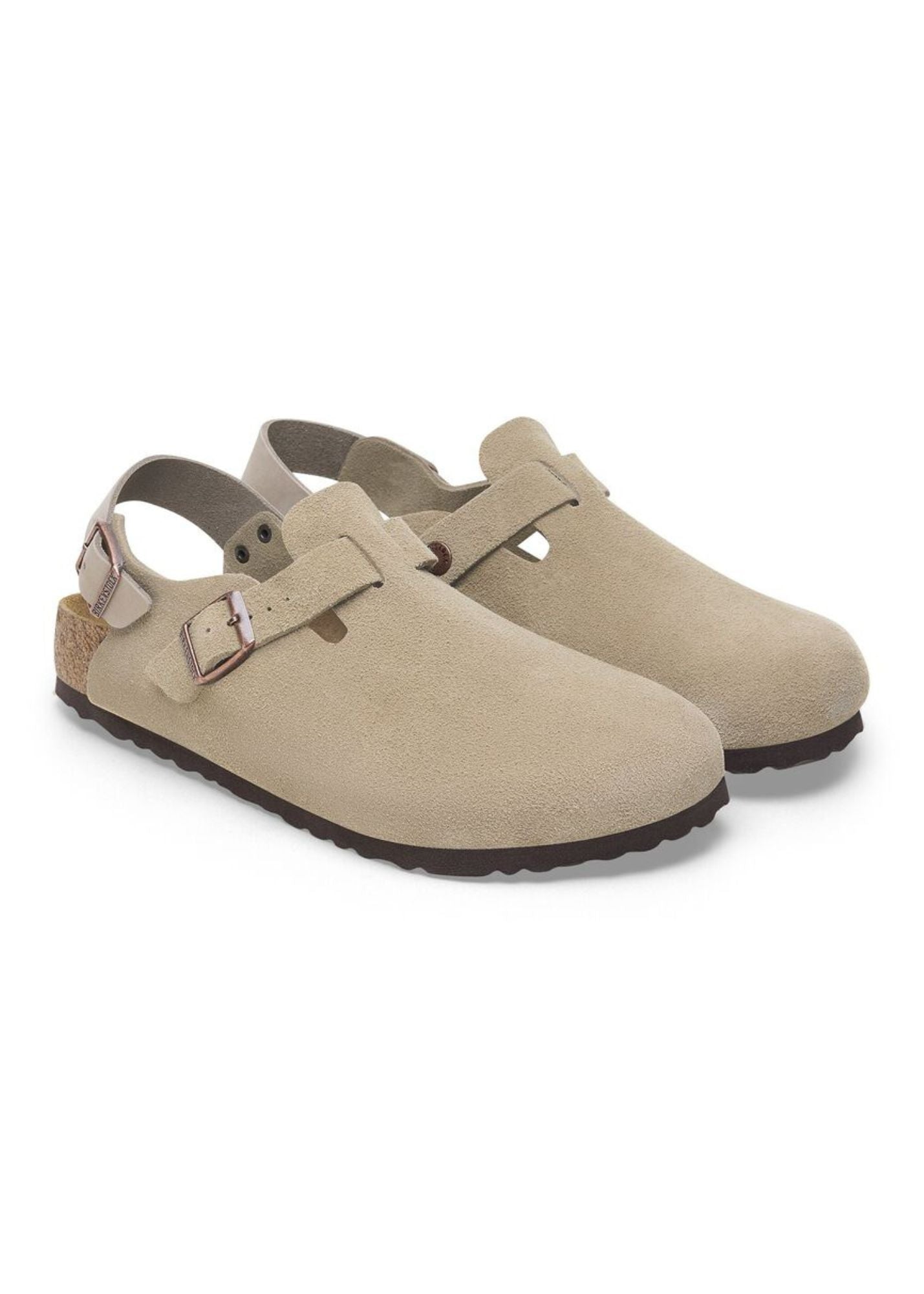 BIRKENSTOCK TOKIO TAUPE SUEDE CLOG