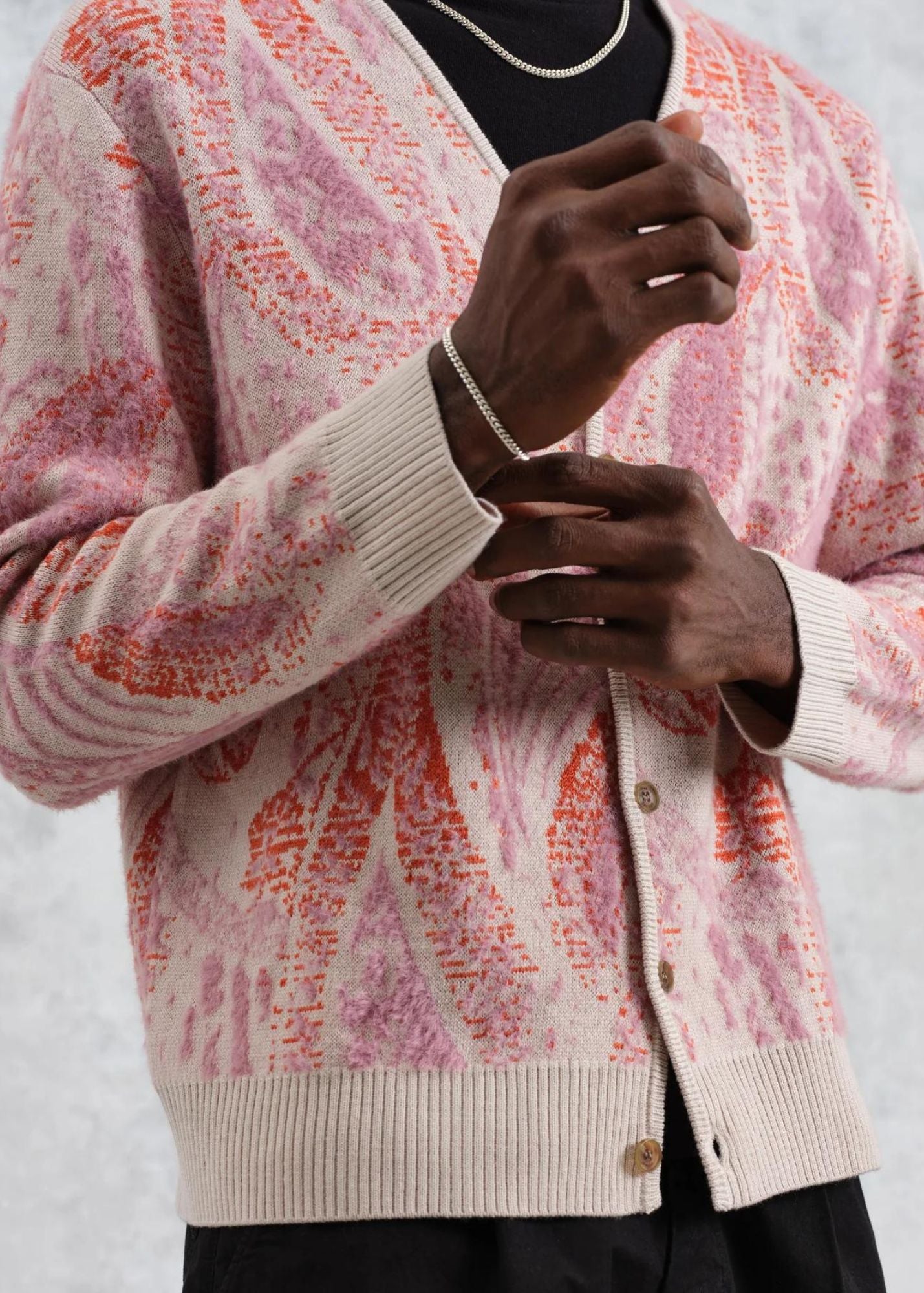 WAX LONDON ALBAN PAISLEY CARDIGAN