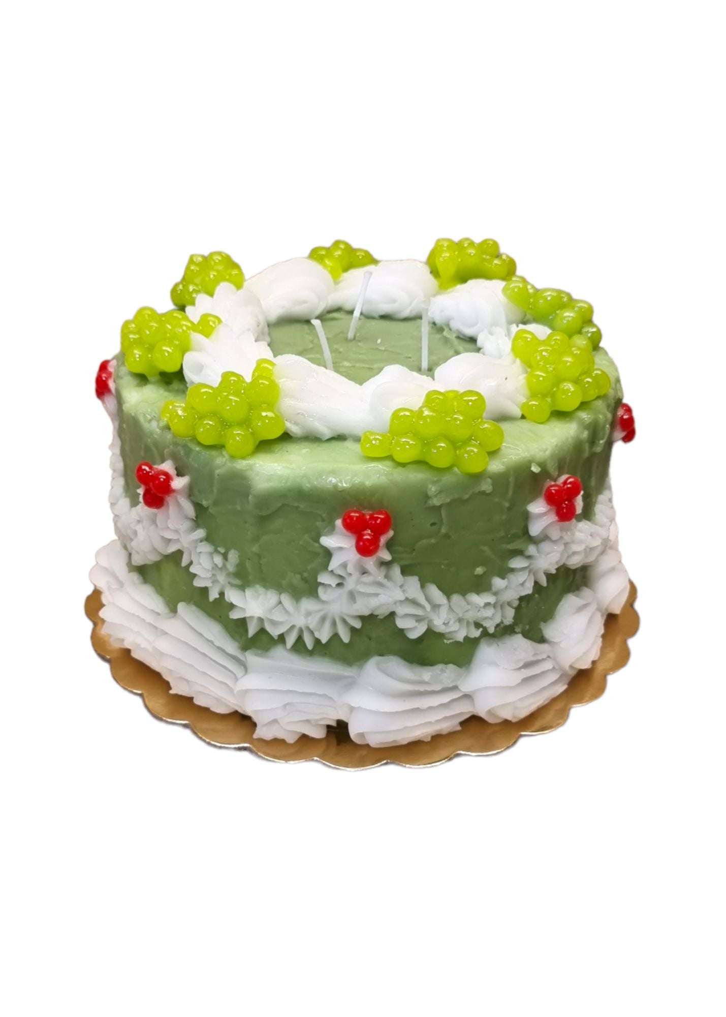 GREEN TIER CAKE CANDLE