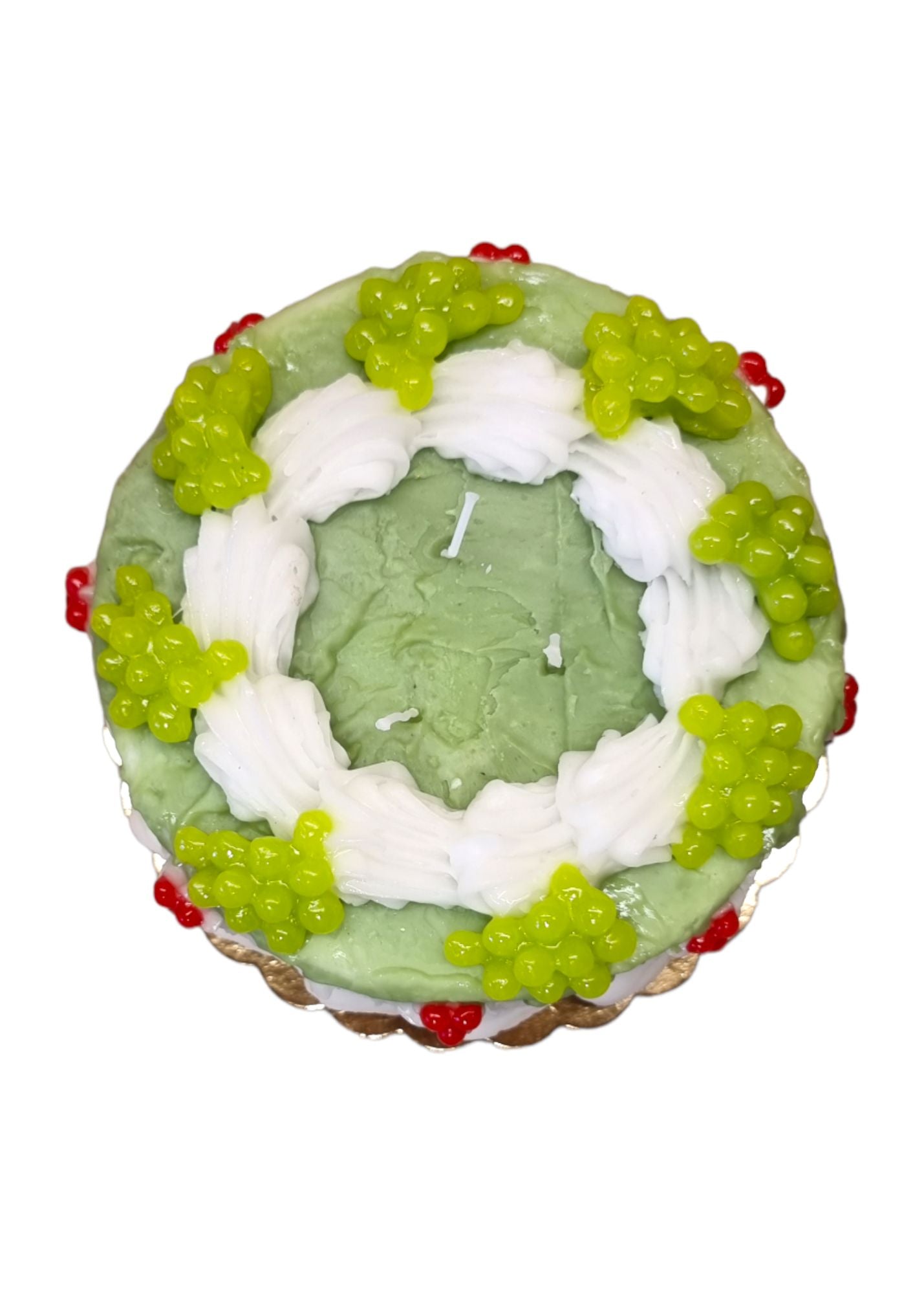 GREEN TIER CAKE CANDLE