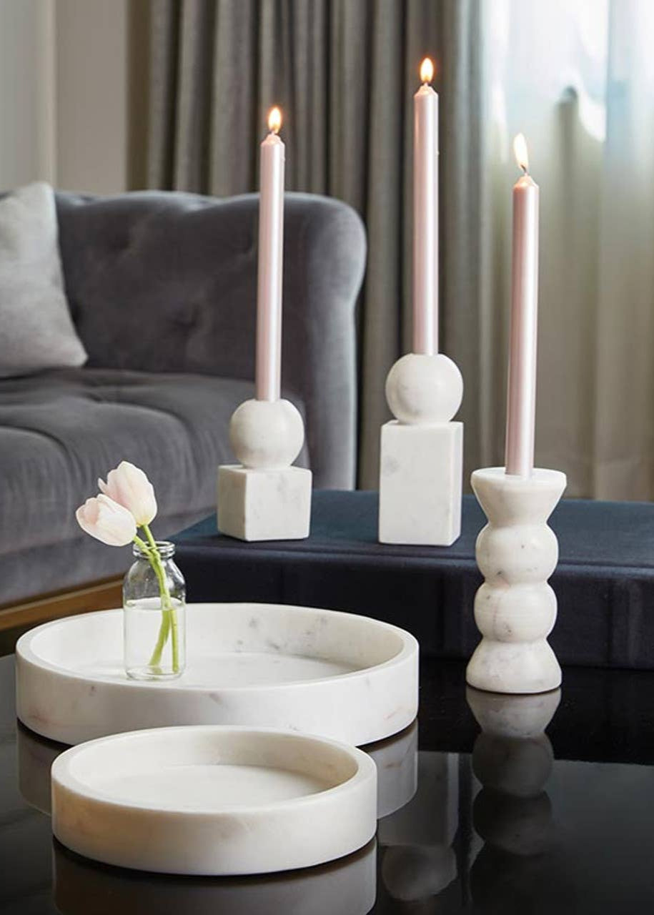 MARBLE TAPER CANDLE HOLDER