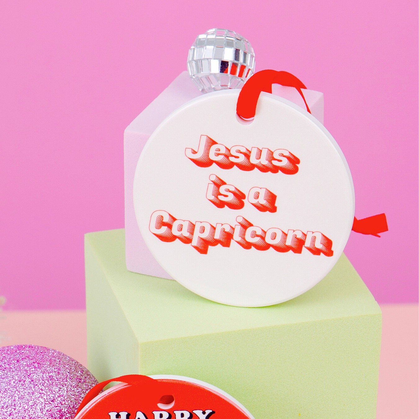 JESUS IS A CAPRICORN HOLIDAY ORNAMENT