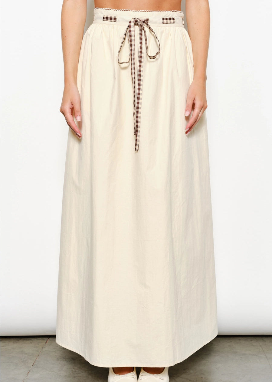 OPHELIA CREAM MAXI SKIRT