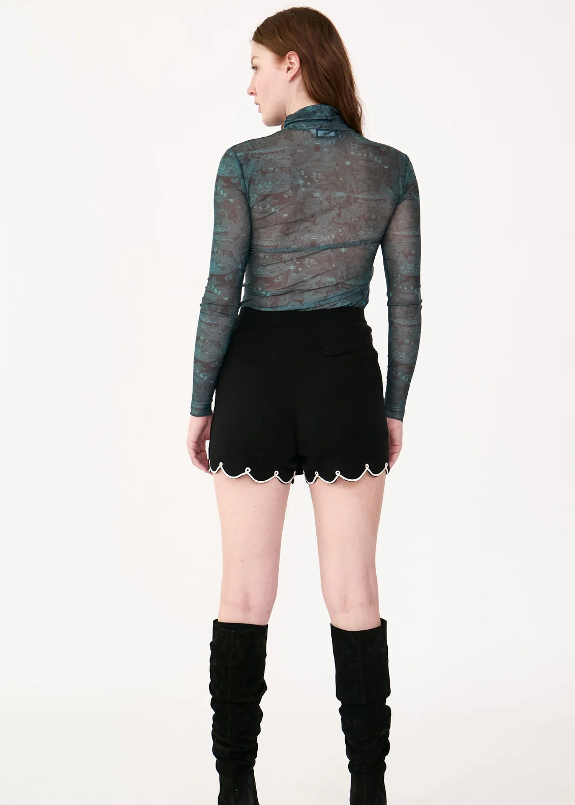 RACHEL ANTONOFF CASINO TOILE TURTLENECK
