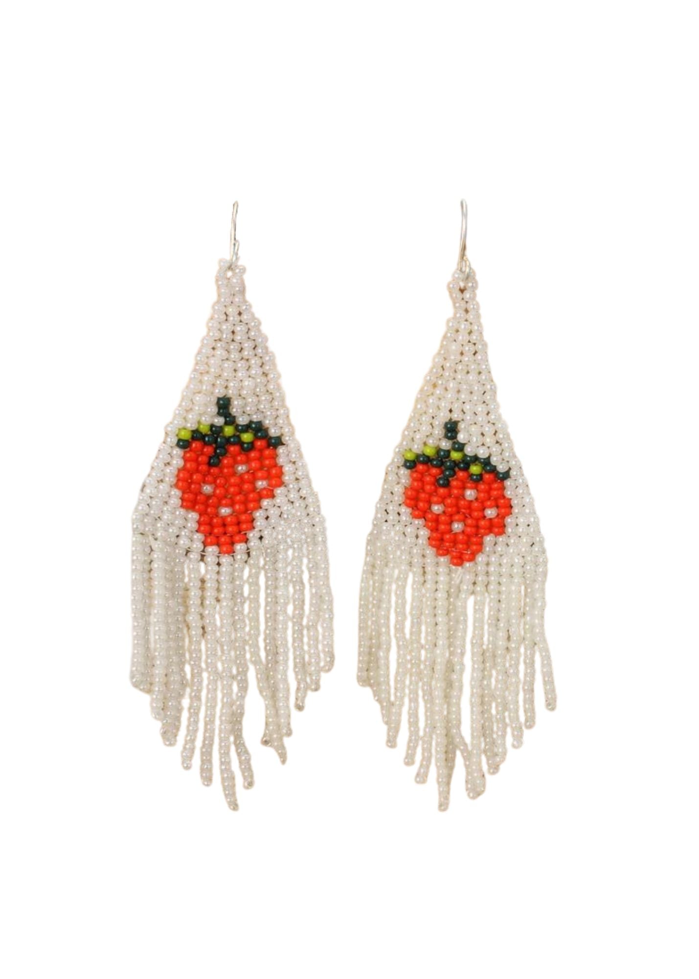 STRAWBERRY SHORTCAKE BEADED EARRINGS