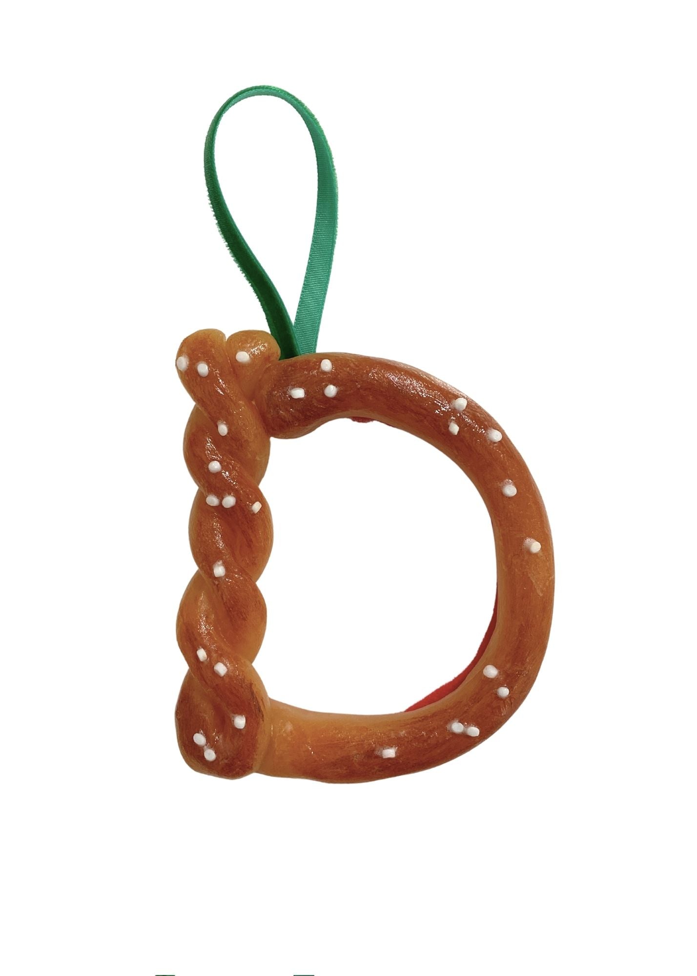 HOT PRETZEL INITIAL ORNAMENTS