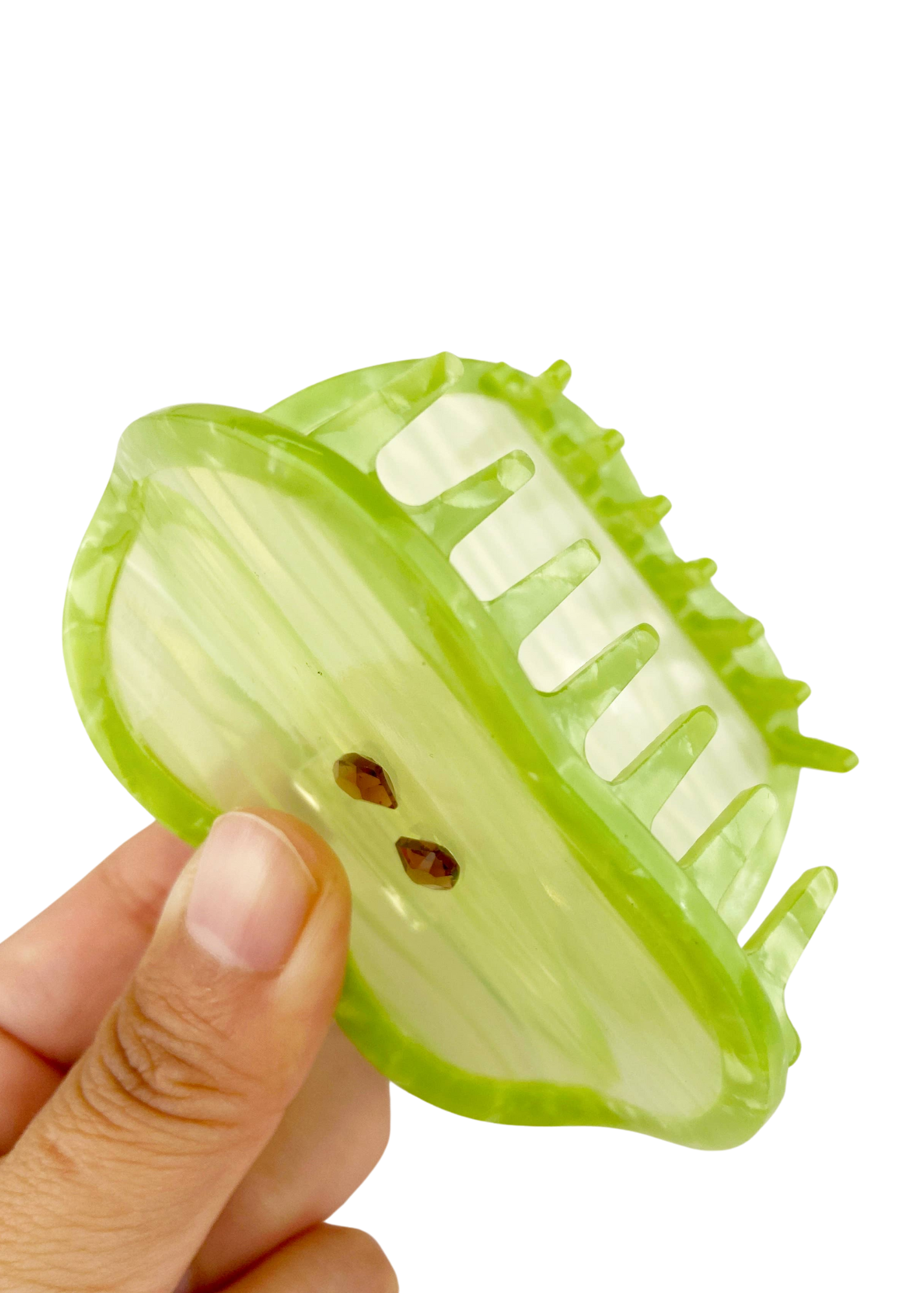 GREEN APPLE HAIR CLAW CLIP