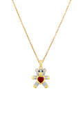 FINE JEWELRY | RUBY + DIAMOND BEAR NECKLACE