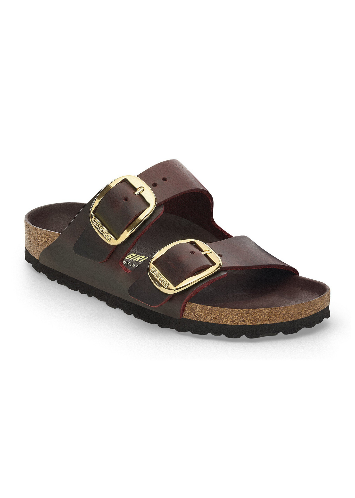 BIRKENSTOCK ARIZONA OILED LEATHER BIG BUCKLE SANDALS