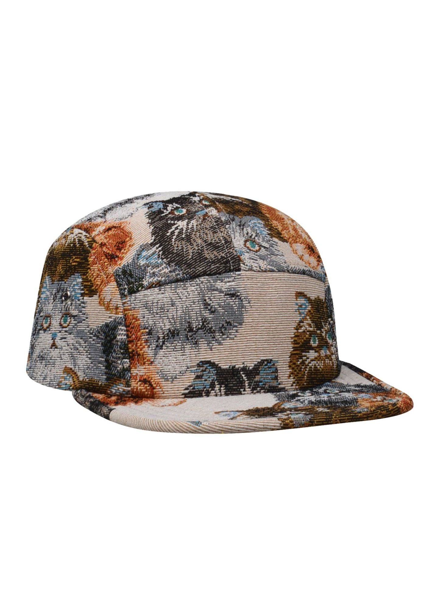 CAT JACQUARD 5 PANEL HAT