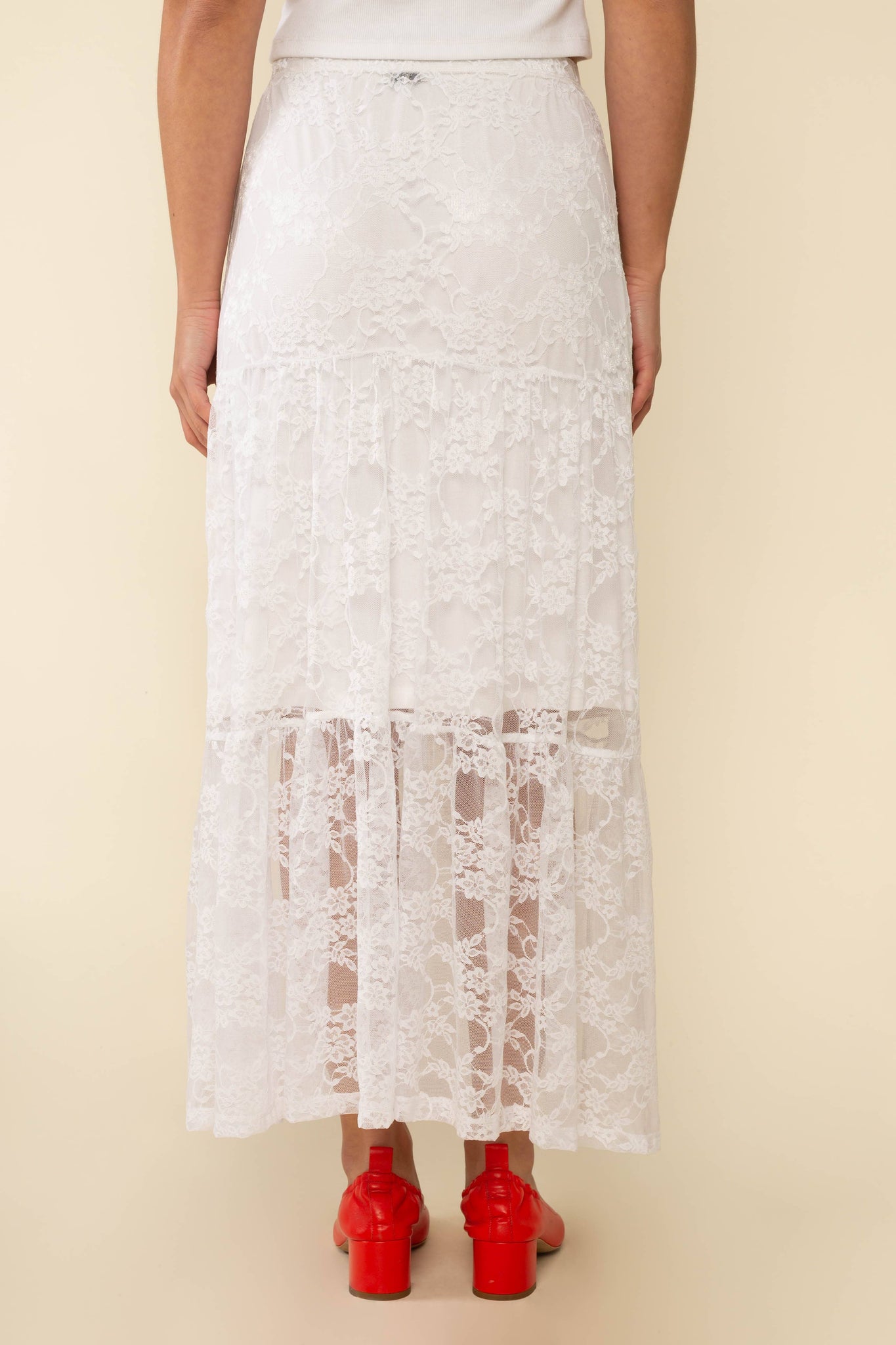 LACEY TIERED SLIP SKIRT