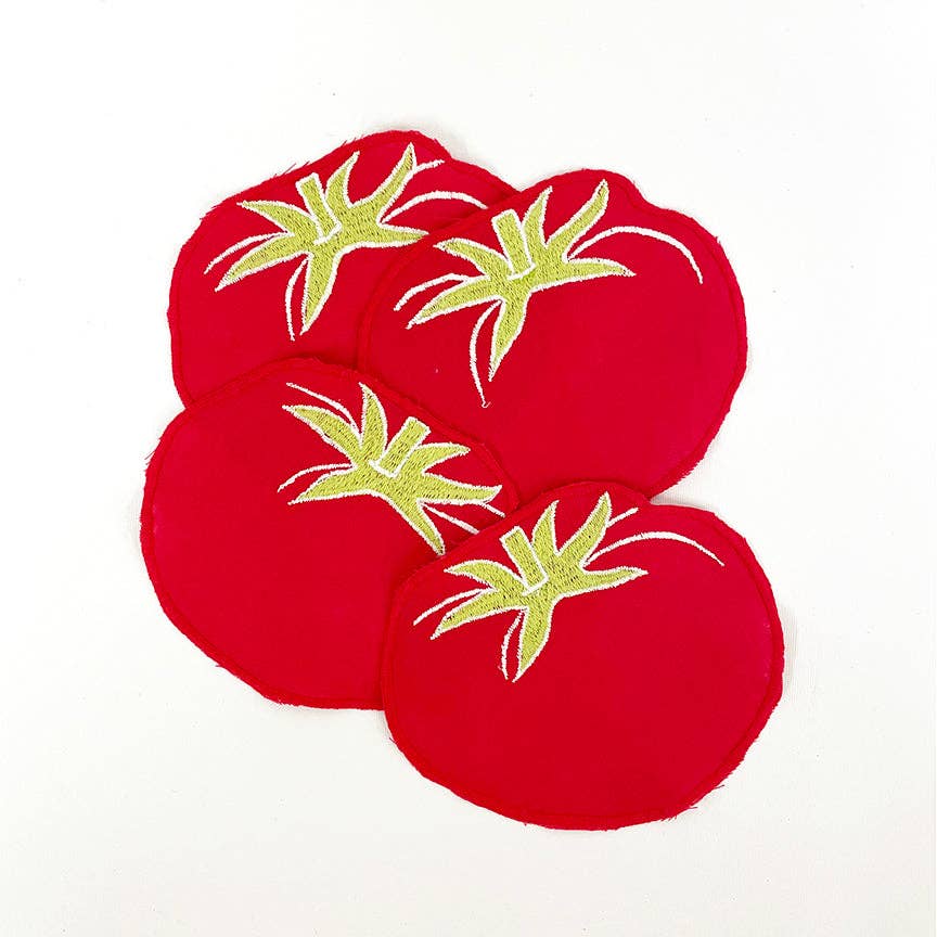 TOMATO COCKTAIL NAPKINS/COASTER SET