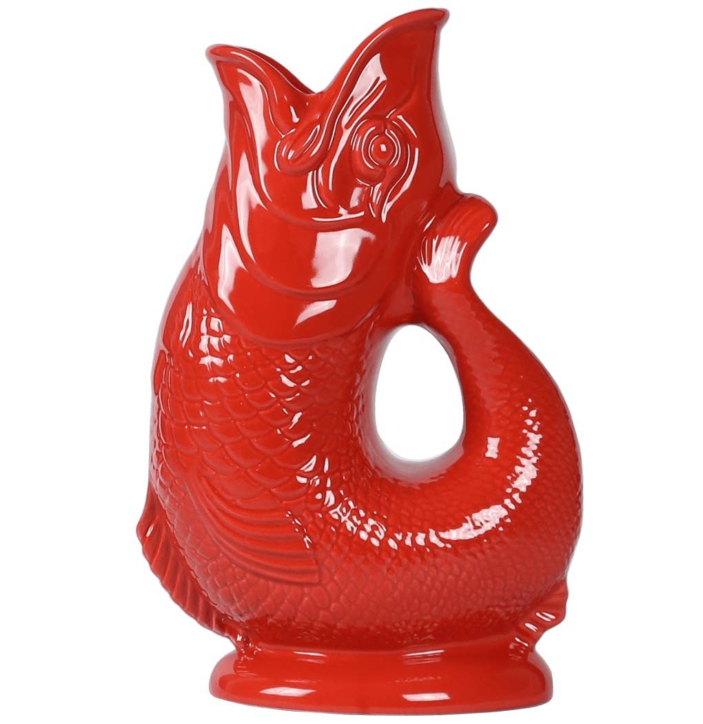 RED GLUGGLE JUG