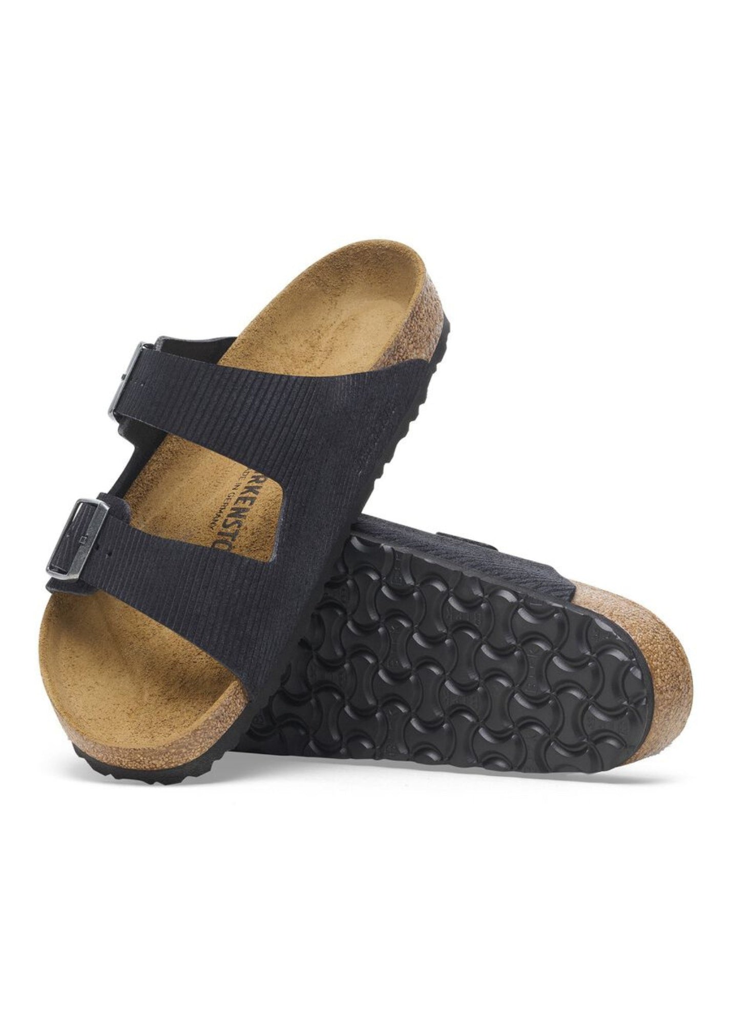 BIRKENSTOCK ARIZONA CORD MIDNIGHT SUEDE SANDAL