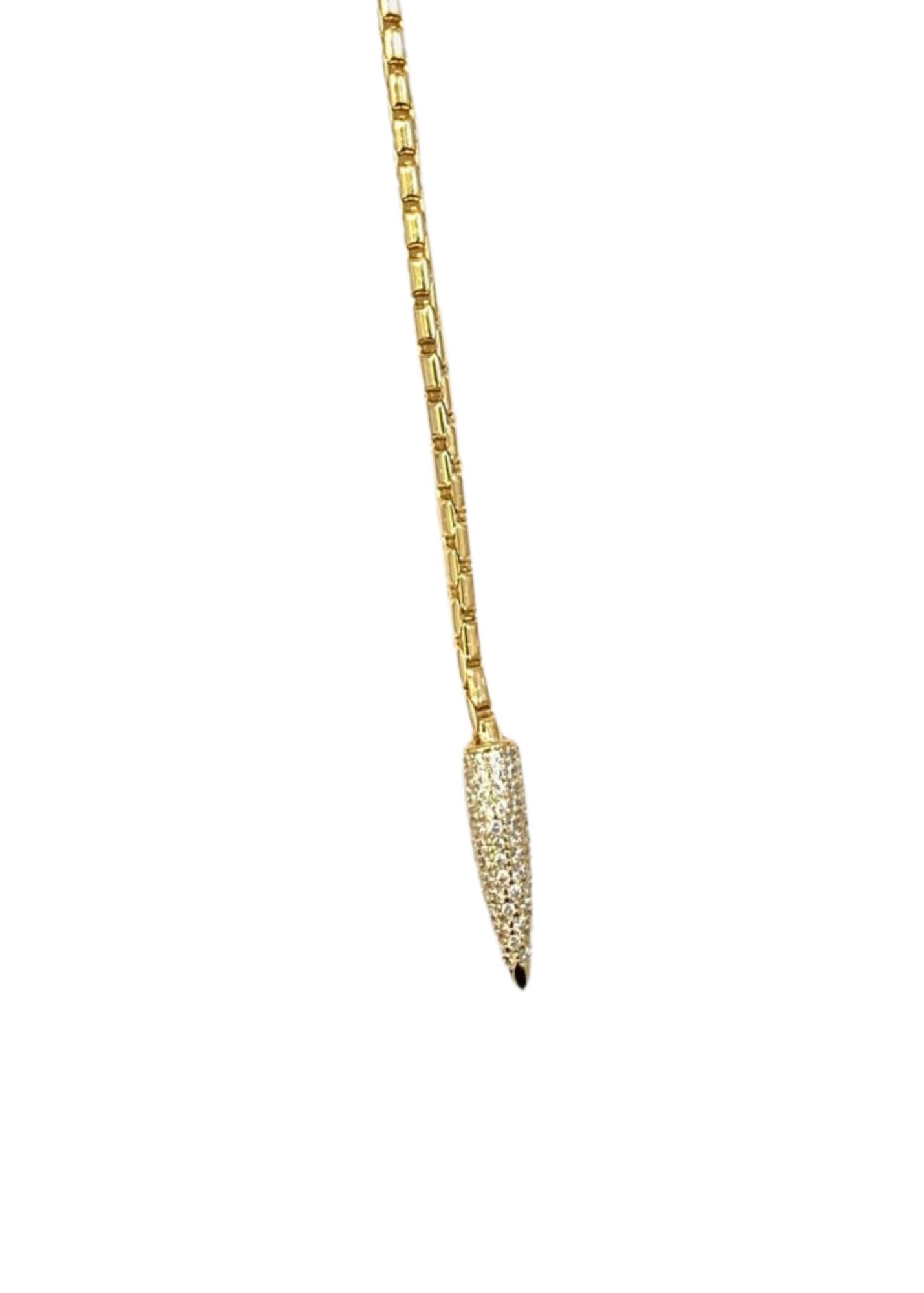 GOLDEN SNAKE LARIAT NECKLACE