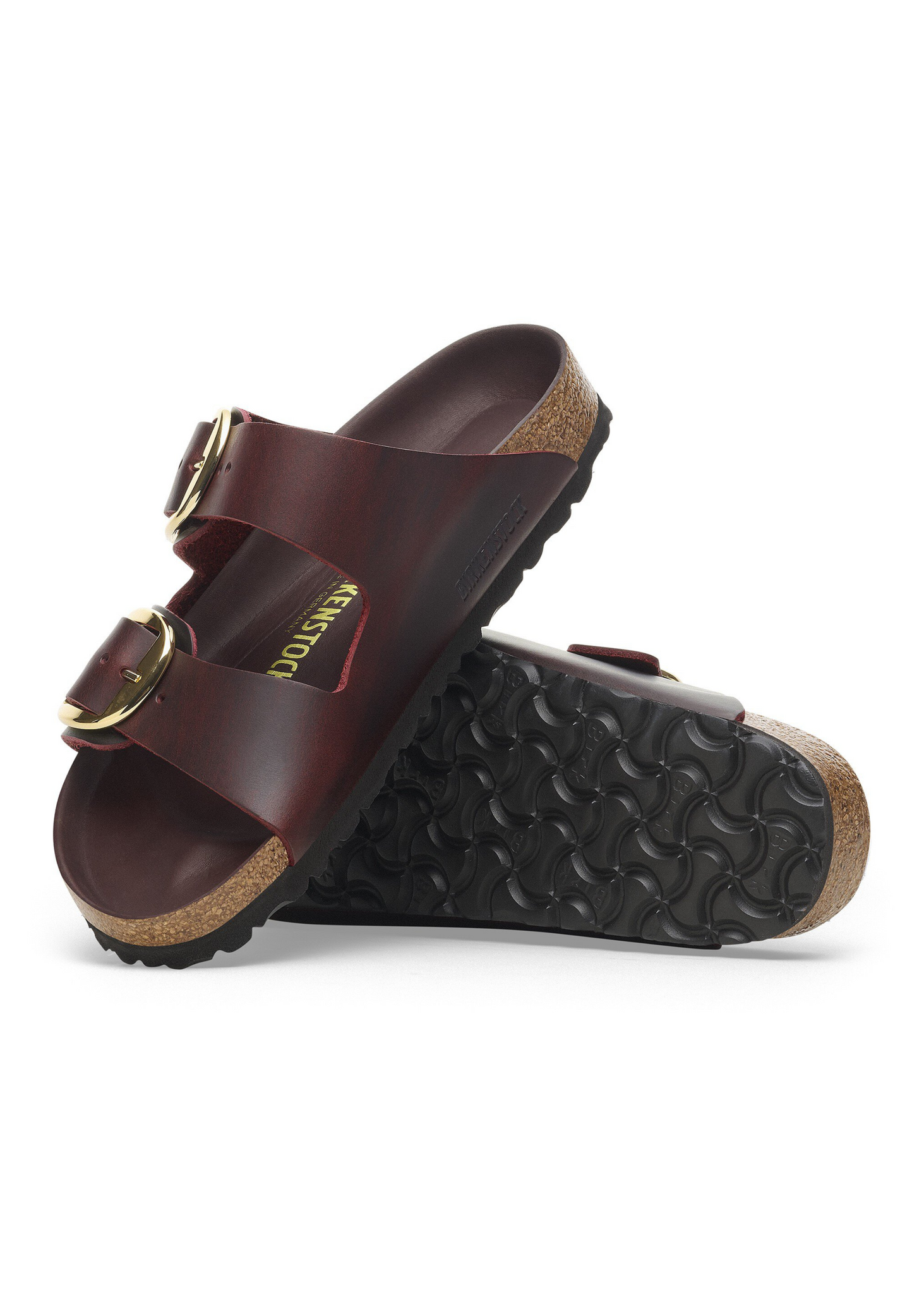 BIRKENSTOCK ARIZONA OILED LEATHER BIG BUCKLE SANDALS