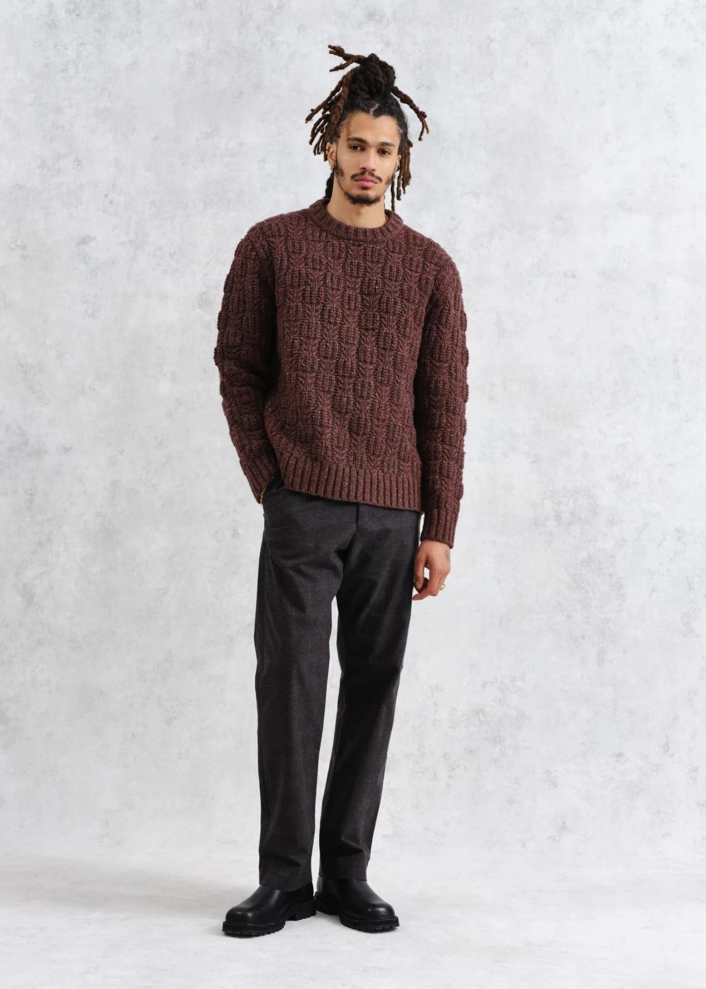 WAX LONDON WILDE CHECKER KNIT SWEATER