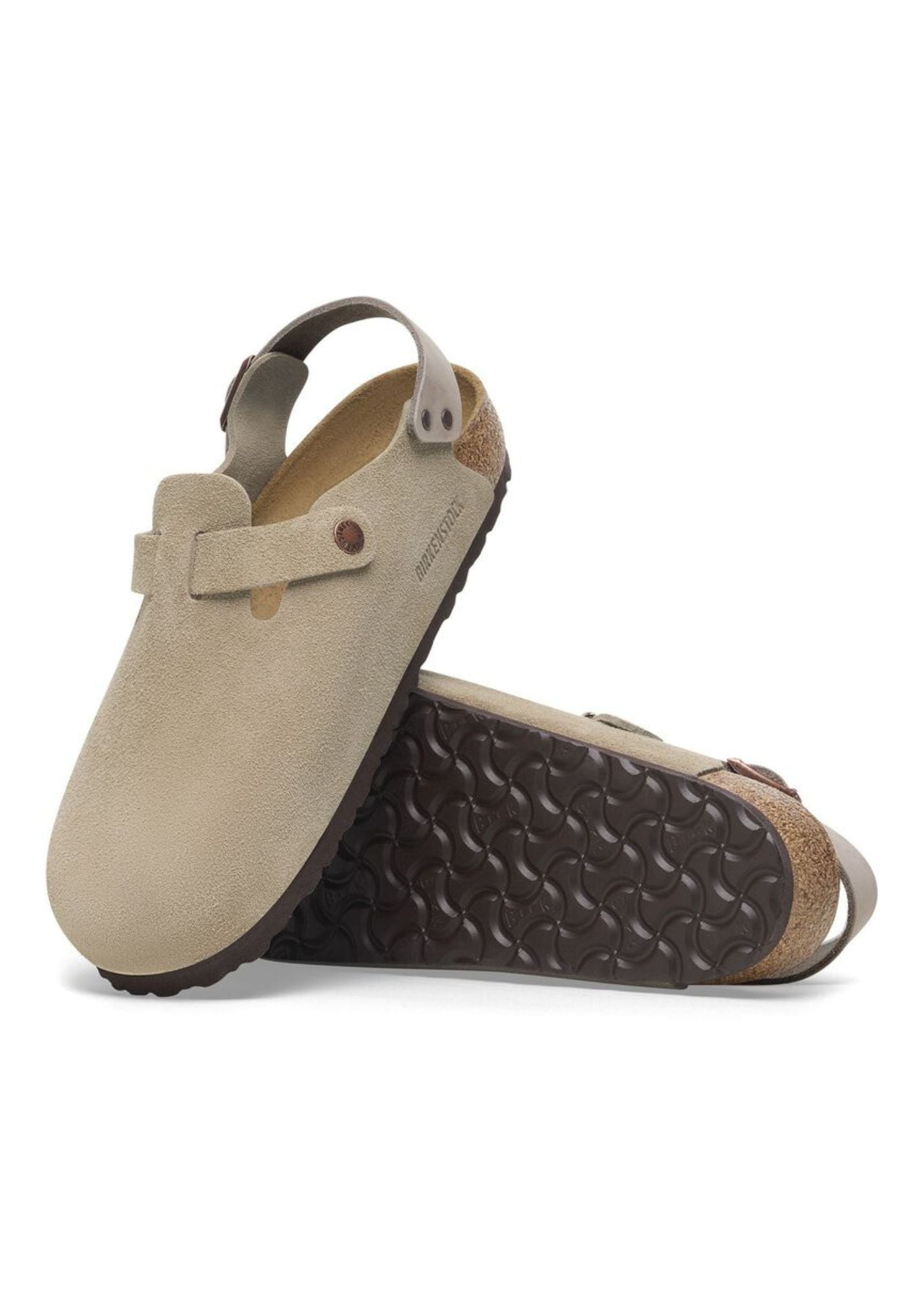 BIRKENSTOCK TOKIO TAUPE SUEDE CLOG