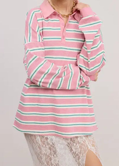 MARLEE STRIPED POLO SHIRT