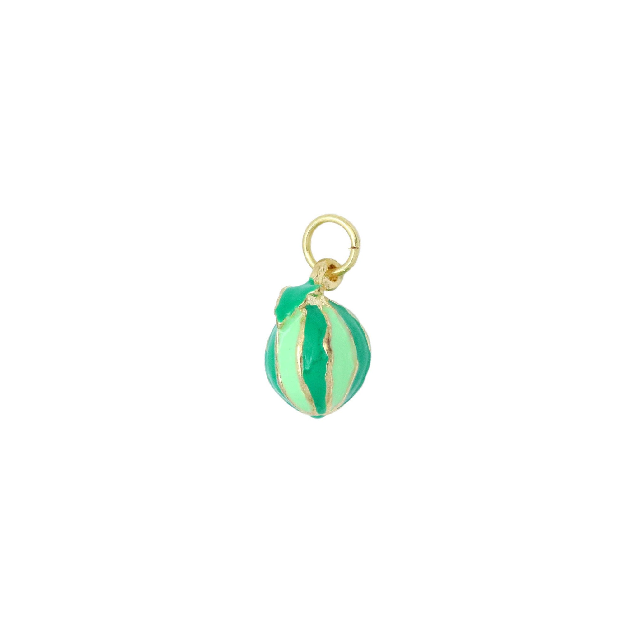 GREEN MELON ENAMEL CHARM