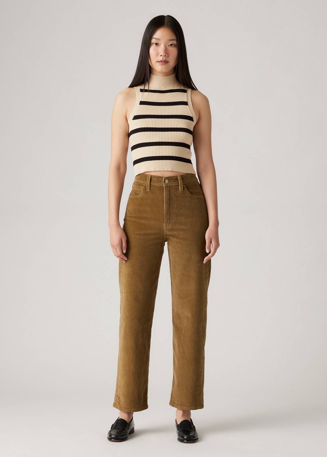 LEVI'S RIBCAGE STRAIGHT CORD ANKLE PANTS