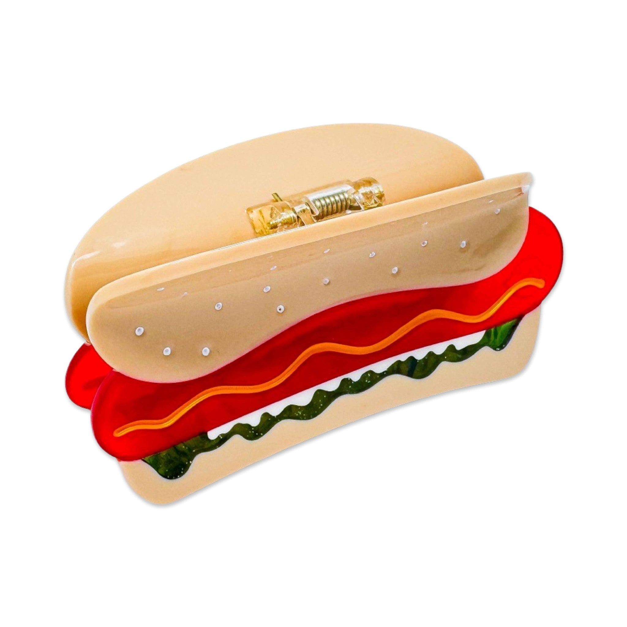 EXTRA FIXINS HOT DOG HAIR CLAW