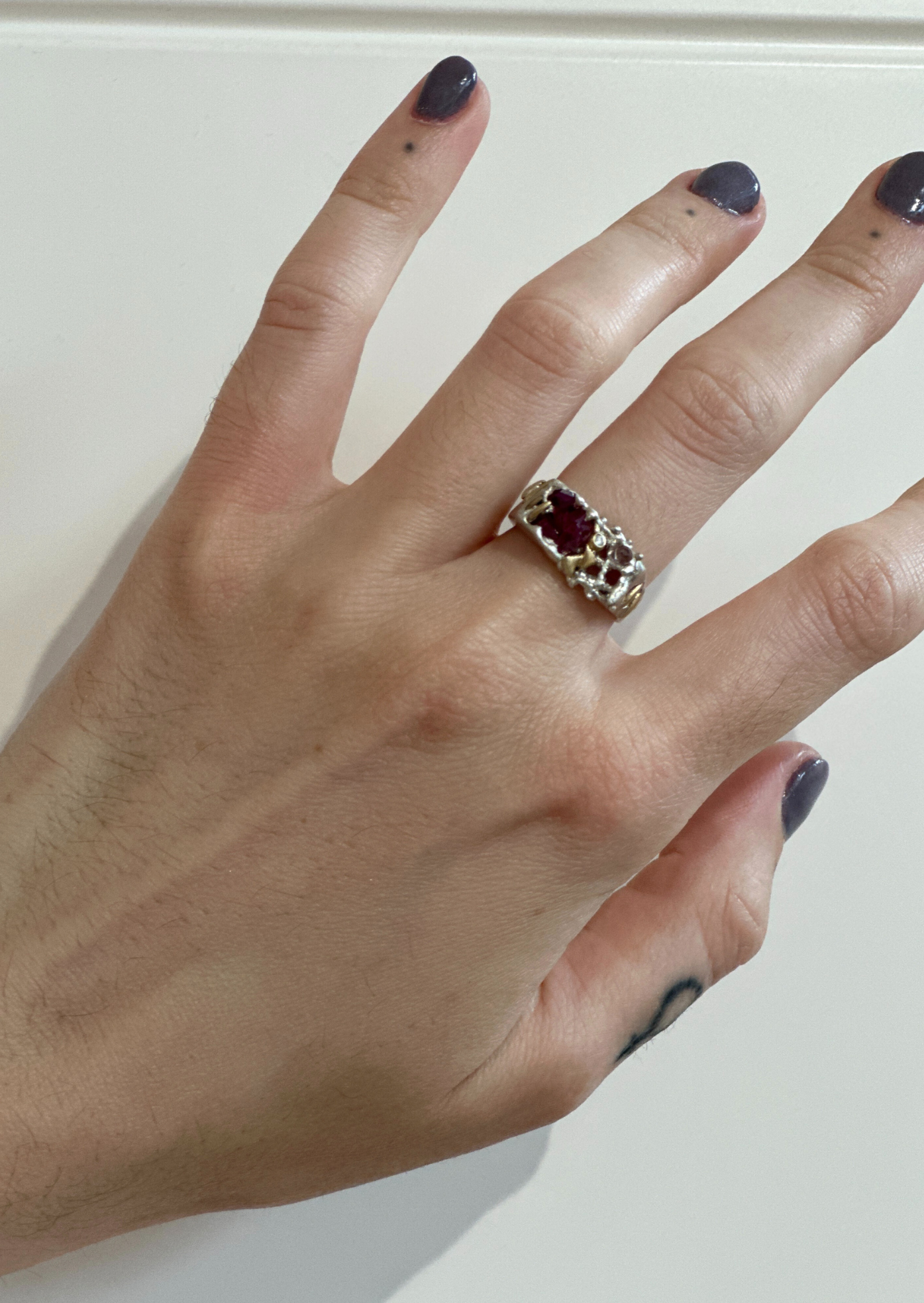 PINK SAPPHIRE CLUSTER RING