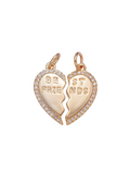 BEST FRIEND HEART 2 PC CHARM