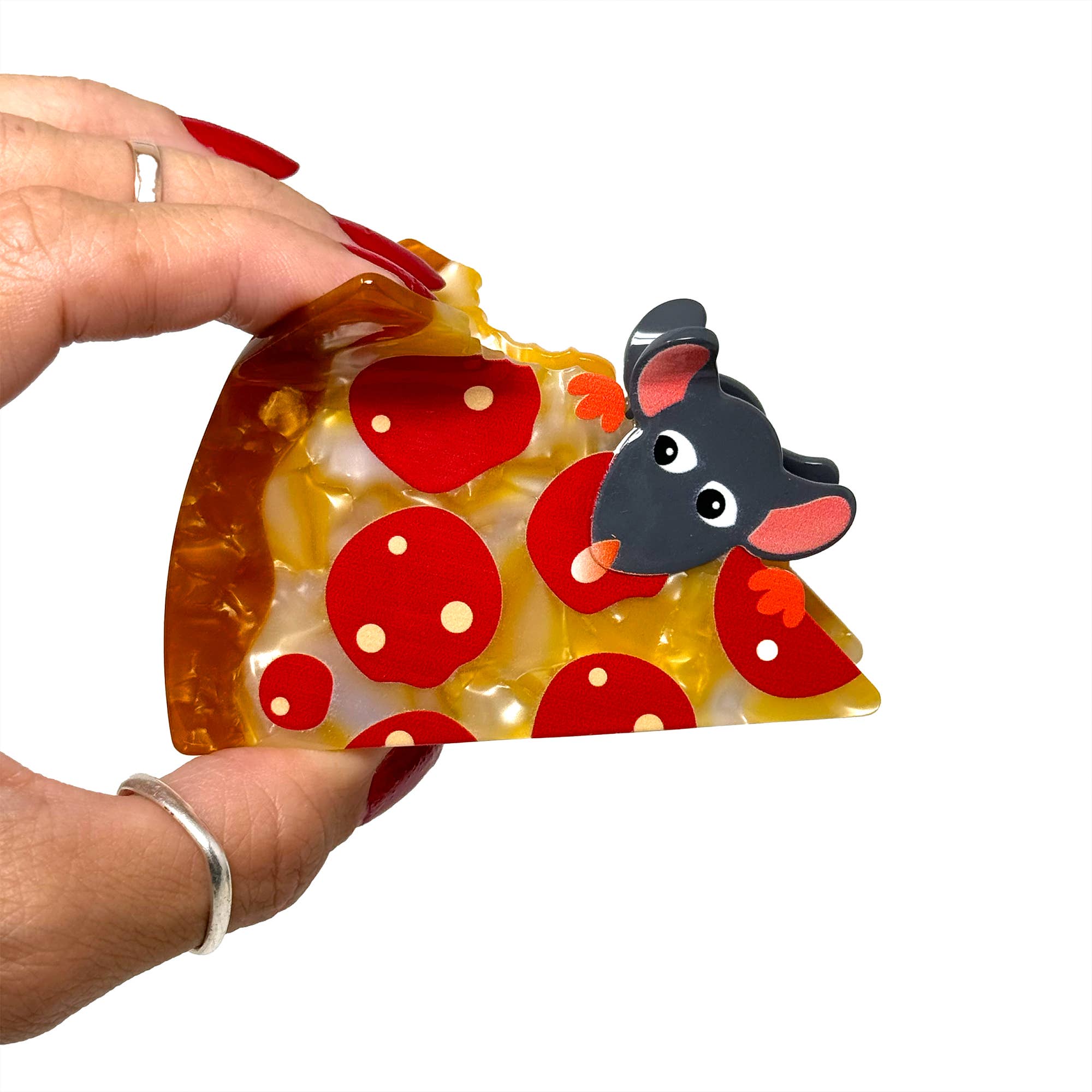 PIZZA RAT HAIR CLAW