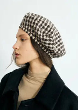 HOUNDSTOOTH BERET