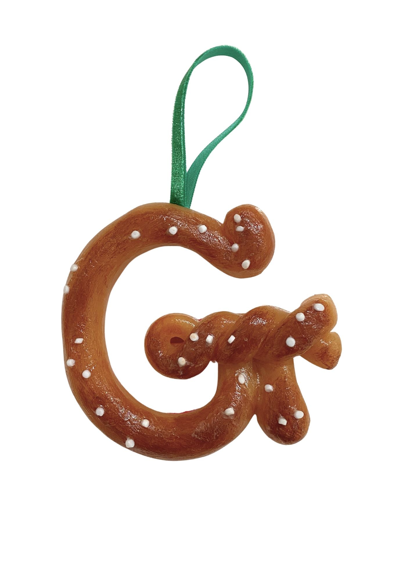 HOT PRETZEL INITIAL ORNAMENTS