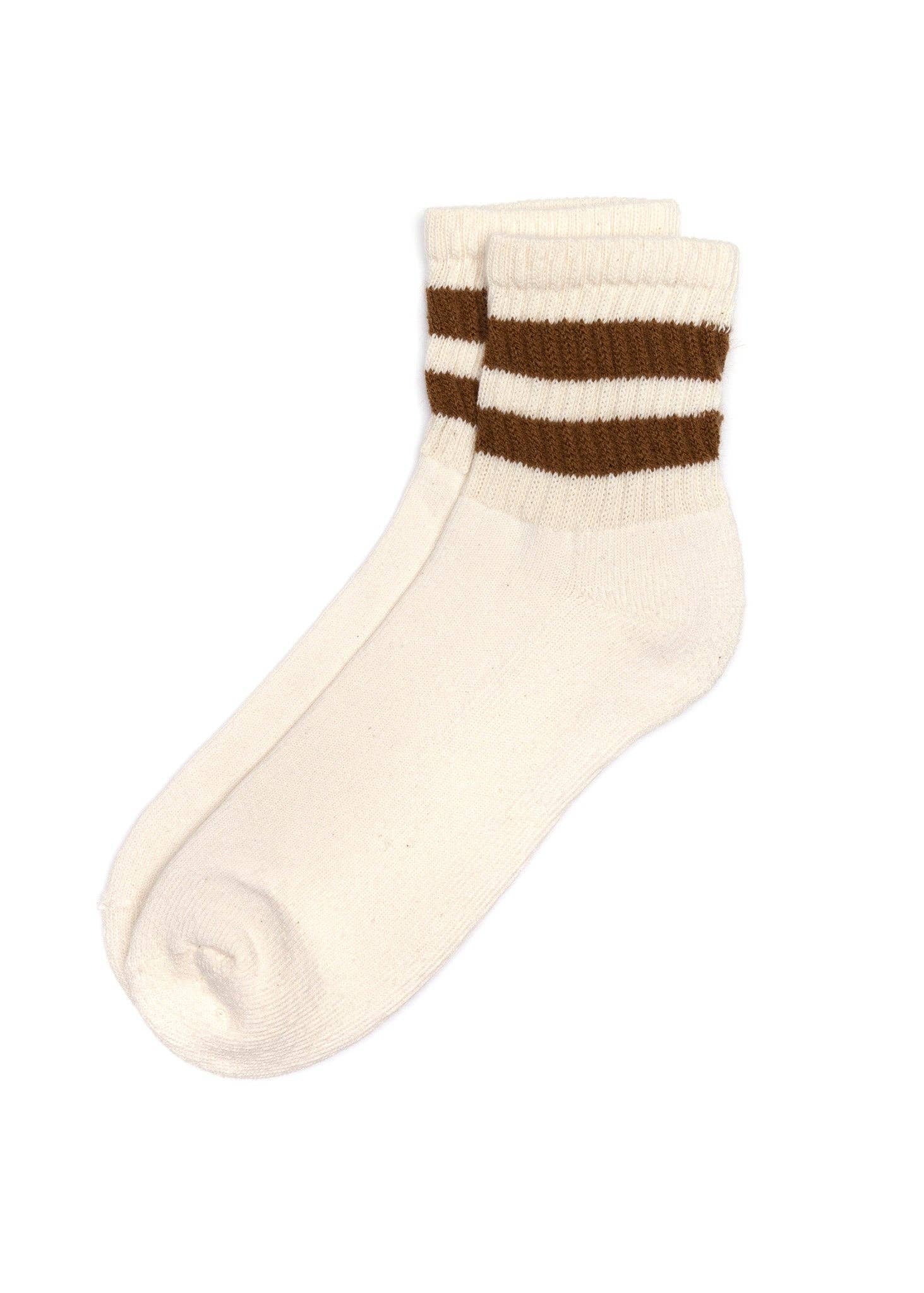 THE MONO STRIPE QUARTER CREW SOCK